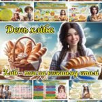 Фото розробки: Мегазбірка до 16 жовтня – Всесвітнього дня хліба. “Хліб – пан на кожному столі” Презентація + розтяжка + конспект + роздатковий + постер + оформлення