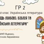 ГР 2. Підсумкова (діагностична) робота 8 кл. Українська літ. “Заповідь любові: Біблія та укр.літ.”(МНП Яценко) Підручник Авраменка 2 варіанти