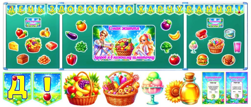 Головне зображення розробки: Матеріали до Дня здорового харчування