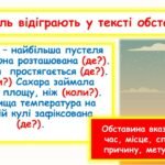 Фото розробки: Другорядні члени речення. Обставина