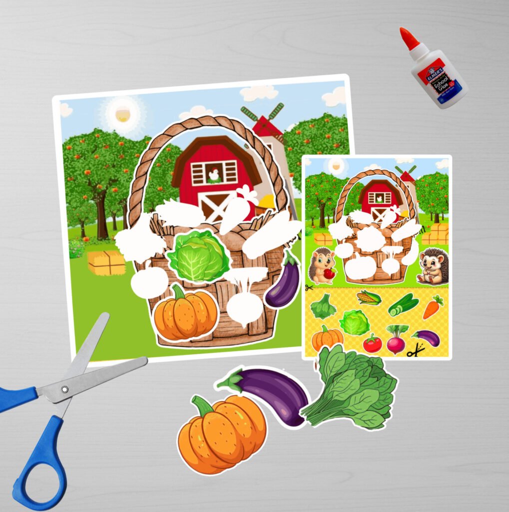 Головне зображення розробки: Аплікація для дошкільнят “Кошик з овочами”