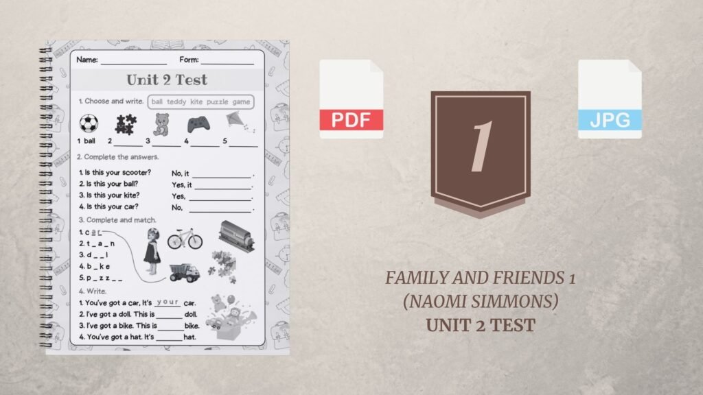 Головне зображення розробки: Family and Friends 1 (Naomi Simmons): Unit 2 Test