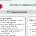 Аркуш завдань «ГР3. Підсумкова робота. Написання власної казки»
