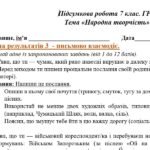 Фото розробки: ГР 3. Підсумкова (діагностична) робота. 7 клас. Українська література “Народна творчість” (МНП Заболотного)