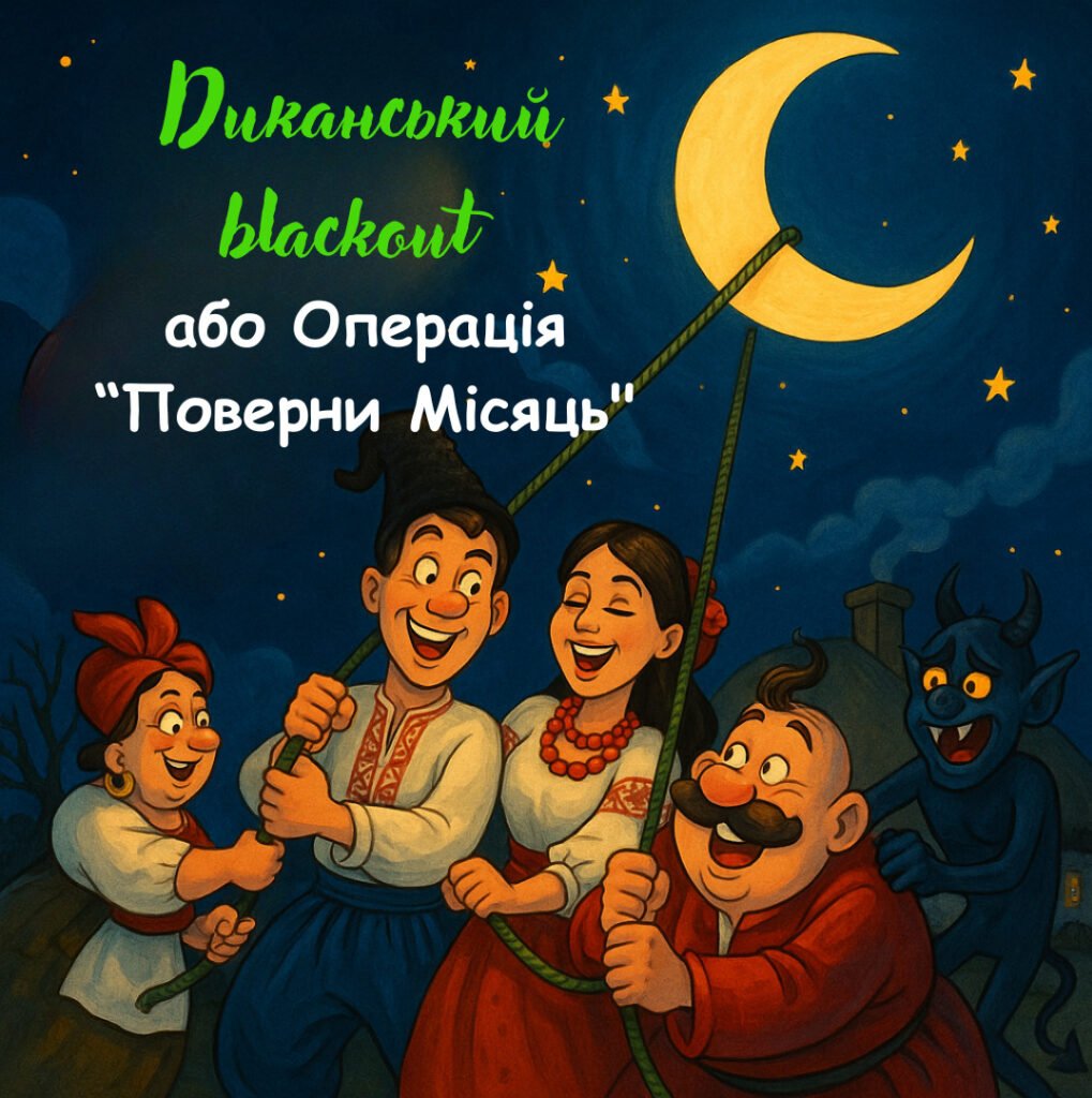 Головне зображення розробки: Сценарій новорічно-різдвяної гумористичної вистави для 5-9 класів “Диканський blackout або Операція “Поверни Місяць”” за мотивами М. Гоголя