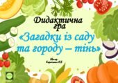 Дидактична гра “Загадки із саду та городу – тінь”