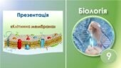 Презентація до теми: “Клітинна мембрана”. Біологія 9 клас