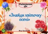 Дидактична гра “Знайди квіточку осені”