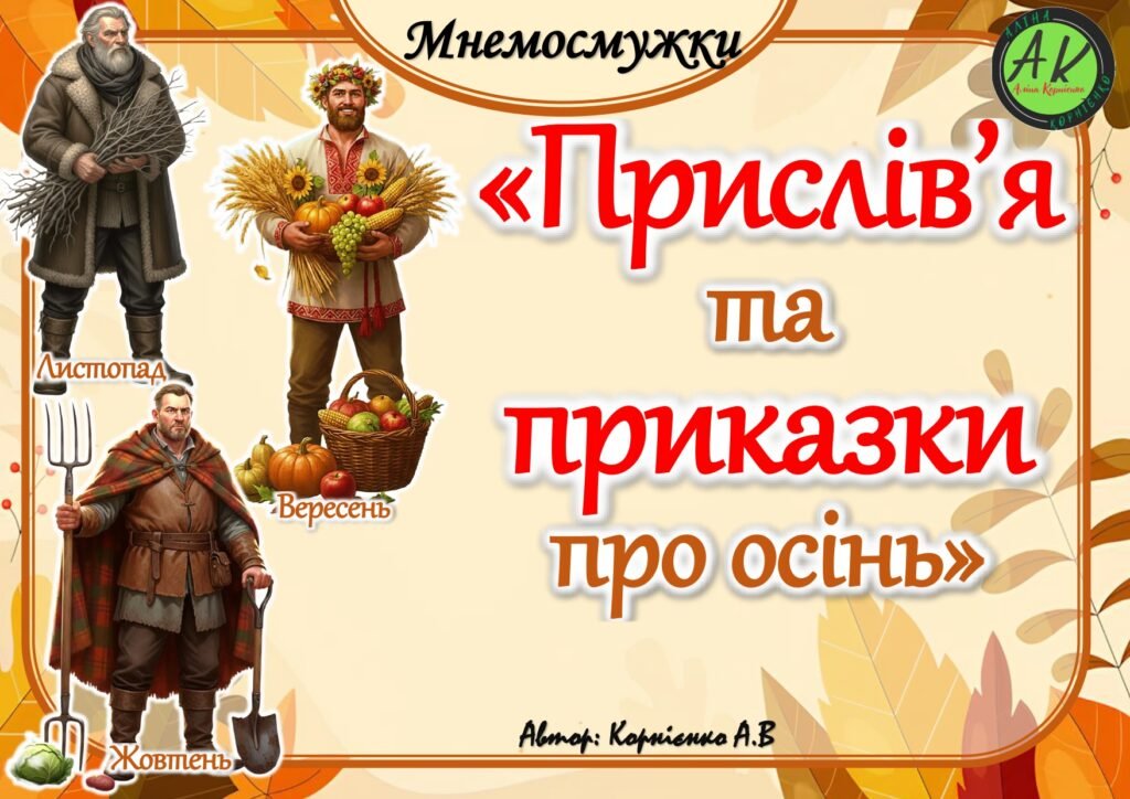 Головне зображення розробки: Мнемодоріжки 🍂🍁”Прислів’я та приказки про осінь”🍂🍁