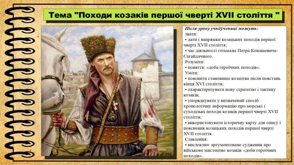 Головне зображення розробки: Походи козаків першої чверті XVII століття. 8 клас (НУШ). Історія України. За підручником авторів Хлібовська Г. та інші.