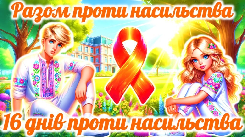 Головне зображення розробки: 16 днів проти насильства. Презентація “Разом проти насильства”. 16 днів проти насильства 2025