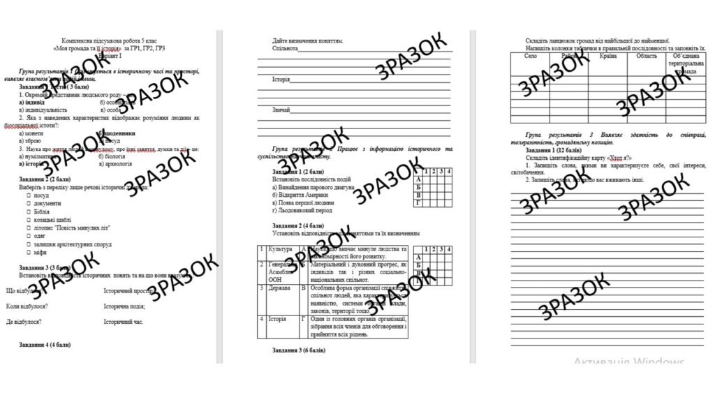 Головне зображення розробки: Комплексна підсумкова робота 5 клас Бакка «Моя громада та її історія» за ГР