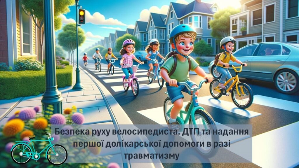 Головне зображення розробки: Безпека руху велосипедиста. ДТП та надання першої долікарської допомоги в разі травматизму