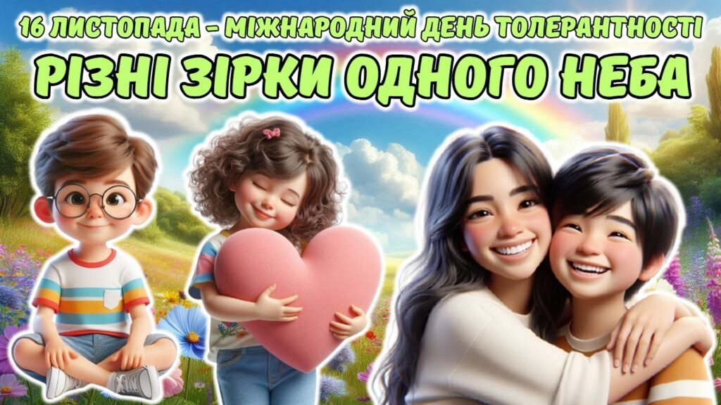 Головне зображення розробки: 16 листопада – Міжнародний день толерантності. Анімована інформаційно-ігрова презентація “Різні зірки одного неба”