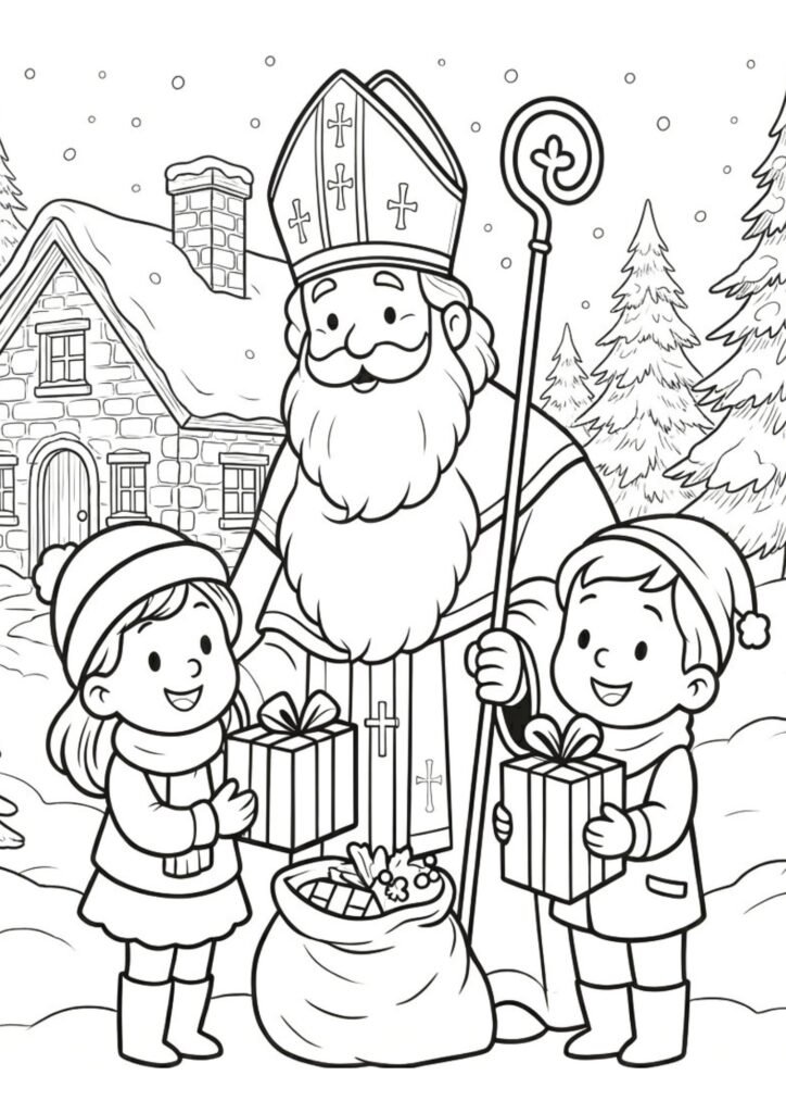 Головне зображення розробки: Розмальовки до Дня Святого Миколая