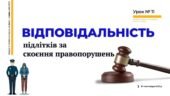 Відповідальність підлітків за скоєння правопорушень. 8 клас. О. ШИЯН