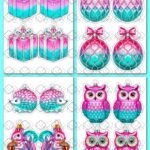 Фото розробки: !!! З НОВИМ РОКОМ! Оформлення – чотири розтяжки в різних кольорах, кожна літера на А4 + двосторонні новорічні іграшки-прикраси)