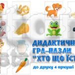 Фото розробки: ДИДАКТИЧНА ГРА- ПАЗЛИ ДЛЯ ДОШКІЛЬНЯТ “ХТО ЩО ЇСТЬ”