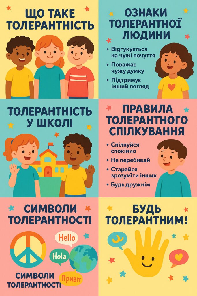 Головне зображення розробки: Матеріали для оформлення інфозони “Що таке толерантність”