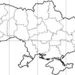 Контурна карта України.Плакат