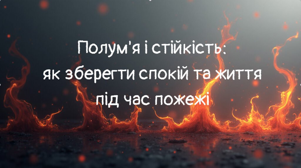 Головне зображення розробки: Презентація “Полум’я і стійкість: як зберегти спокій та життя під час пожежі”