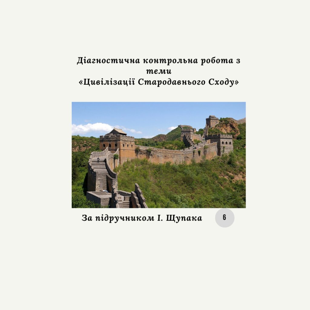 Головне зображення розробки: Комплексна контрольна робота із Розділу II «Цивілізації Стародавнього Сходу» (І. Щупак) за групами результатів