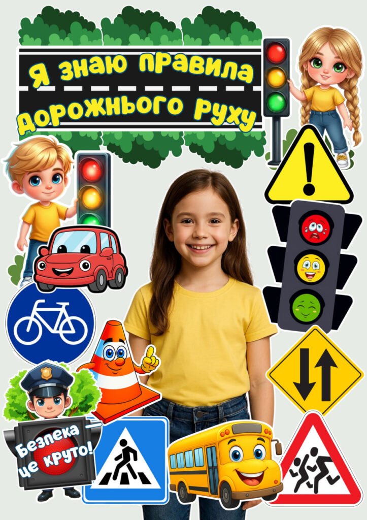 Головне зображення розробки: ✨ Яскрава рамка для фото ✨🚸 Тиждень безпеки на дорозі! 🚦