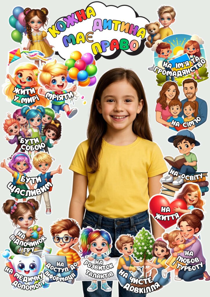 Головне зображення розробки: 🎉 ДО ДНЯ ДИТИНИ — ЯСКРАВА ФОТОРАМКА! 🌈 20 листопада