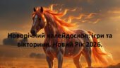 Новий 2026 рік Червоного Вогняного Коня. Новорічний калейдоскоп: ігри та вікторини «Галопом до знань» . Новий Рік 2026.