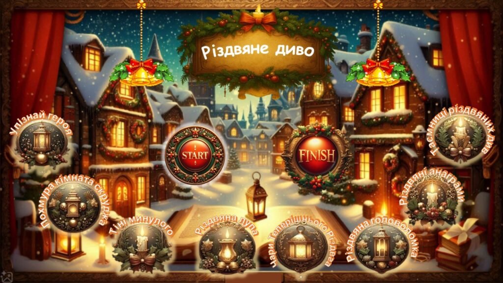 Головне зображення розробки: Літературний квест за повістю Чарльза Дікенса “Різдвяна пісня в прозі”