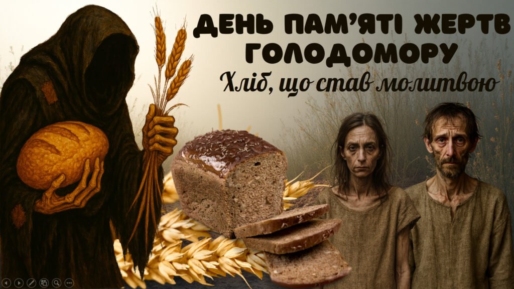 Головне зображення розробки: Презентація «День пам’яті жертв Голодомору. Хліб, що став молитвою» + оформлення + роздатковий