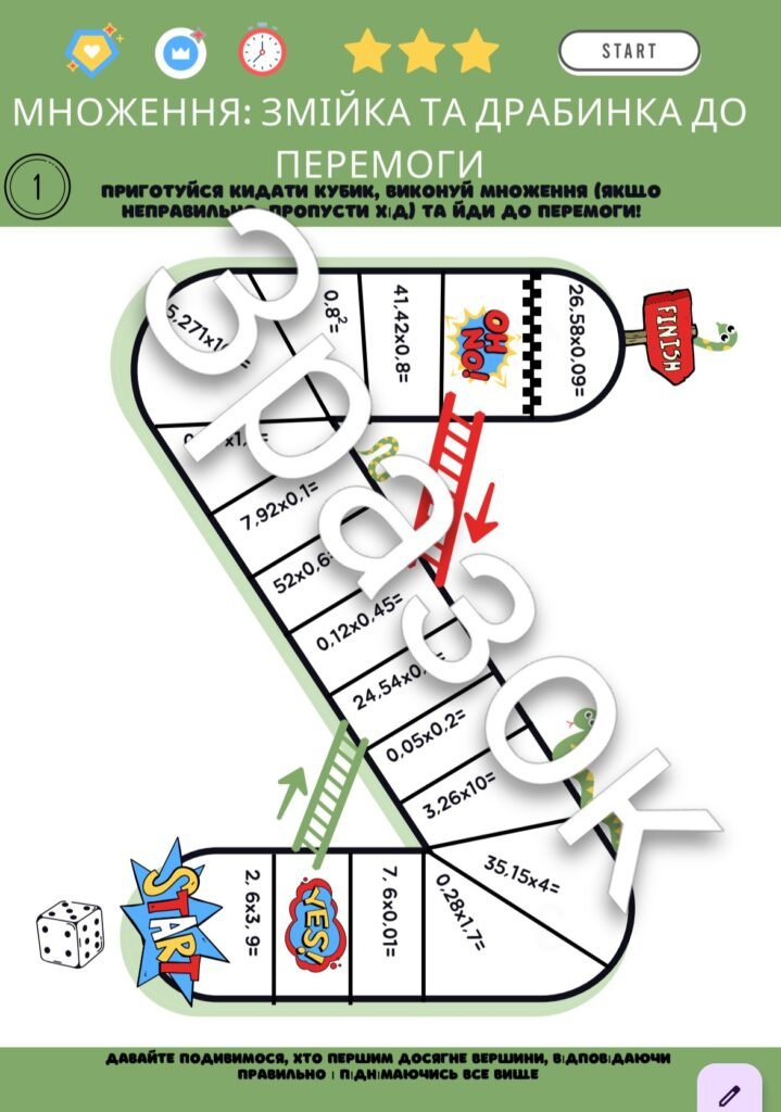 Головне зображення розробки: Дидактичний матеріал з математики для учнів 5-го класу на тему: ” Множення десяткових дробів”