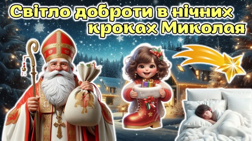 Головне зображення розробки: 6 грудня – День Святого Миколая. Анімована інформаційно-ігрова презентація “Світло доброти в нічних кроках Миколая”
