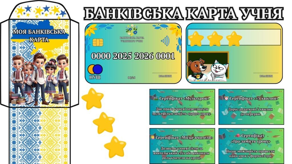Головне зображення розробки: Банківська карта учня