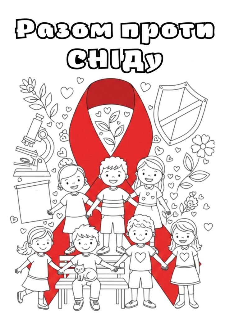 Головне зображення розробки: ВІЛ/СНІД. Розмальовка