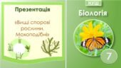Презентація до теми: “Вищі спорові рослини. Мохоподібні”. Біологія 7 клас НУШ