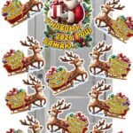 Новорічне оформлення дверей “Побажання від Санти”