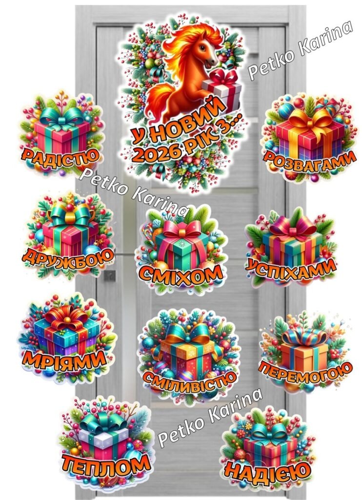 Головне зображення розробки: Новорічне оформлення дверей “У новий 2026 рік з…”