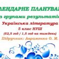 Календарне планування з ГР. Українська література. 5 клас НУШ. Авраменко О. М. (52,5 год / 1,5 год на тиждень). Модель оцінювання 1