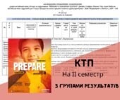 КТП 8 клас ІІ семестр З ГРУПАМИ РЕЗУЛЬТАТІВ за PREPARE 3,5 години 3 ГР, І модель