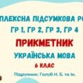 Комплексна підсумкова робота №5. Прикметник. 6 клас (підручник: Голуб Н. Б., Горошкіна О. М.)