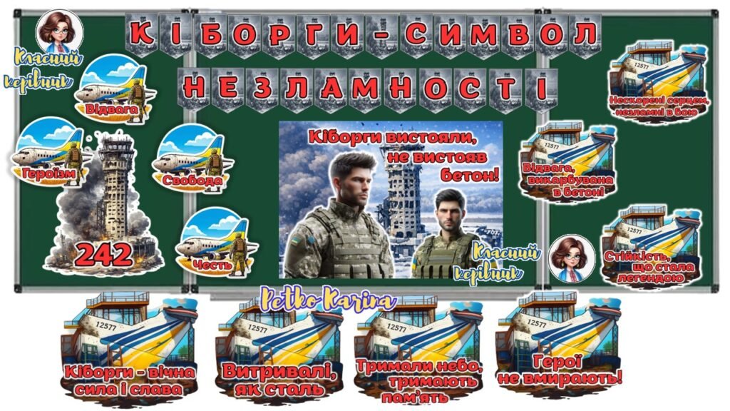 Головне зображення розробки: Оформлення дошки 20 січня – День пам’яті захисників Донецького аеропорту