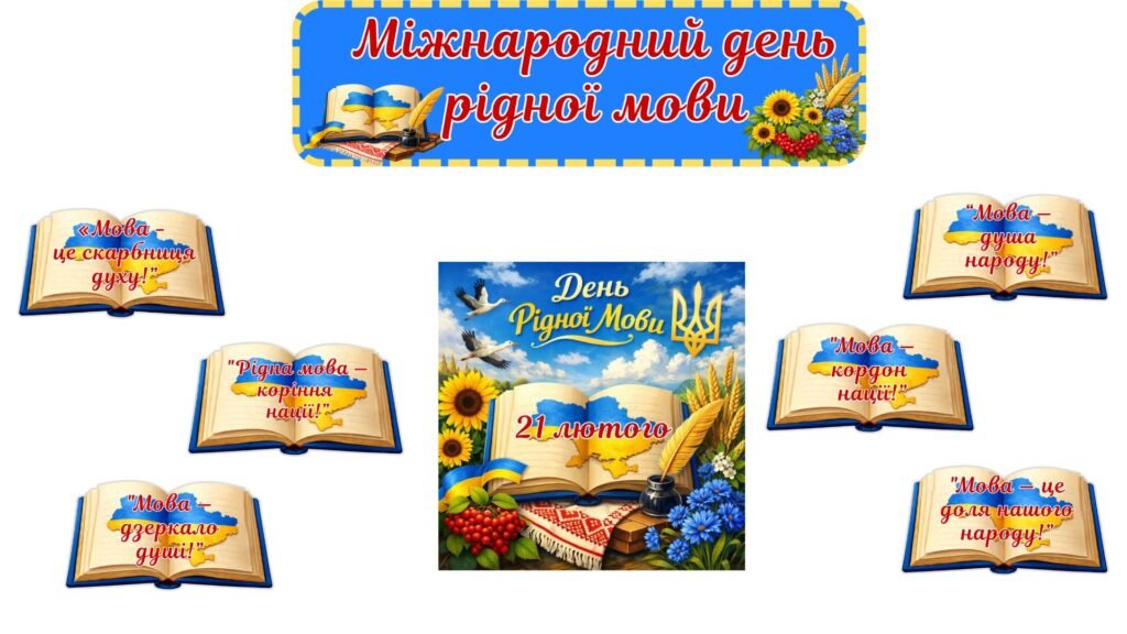 Головне зображення розробки: Оформлення дошки до Дня рідної мови (21 лютого)