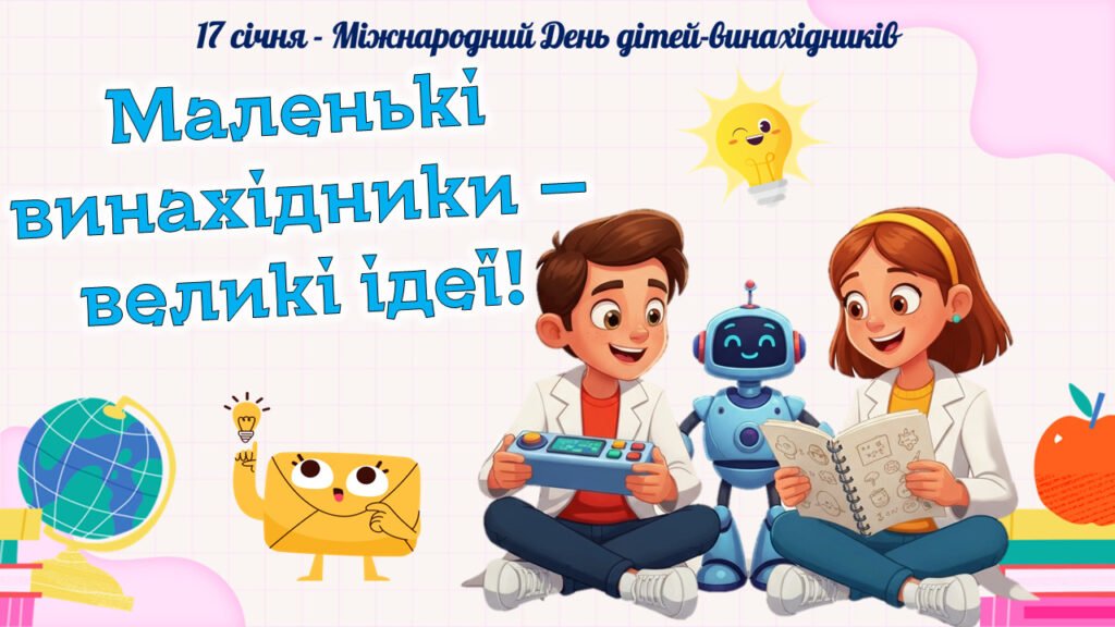 Головне зображення розробки: 17 січня – День дітей-винахідників. Сучасна, інтерактивна презентація.