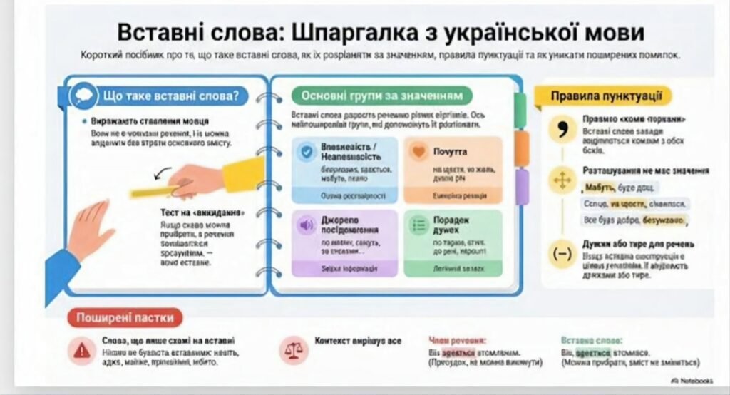 Головне зображення розробки: Презентація “Вставні конструкції”