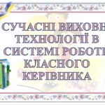 ПРЕЗЕНТАЦІЯ. ВИСТУП НА ПЕДРАДІ, ВИСТУП НА ЗАСІДАННІ МЕТОДИЧНОГО ОБЄ`ДНАННЯ “Сучасні виховні технології в системі роботи класного керівника”