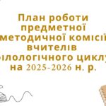 Планування роботи предметної методичної комісії (МО) вчителів філологічного циклу на 2025-2026 н.р.