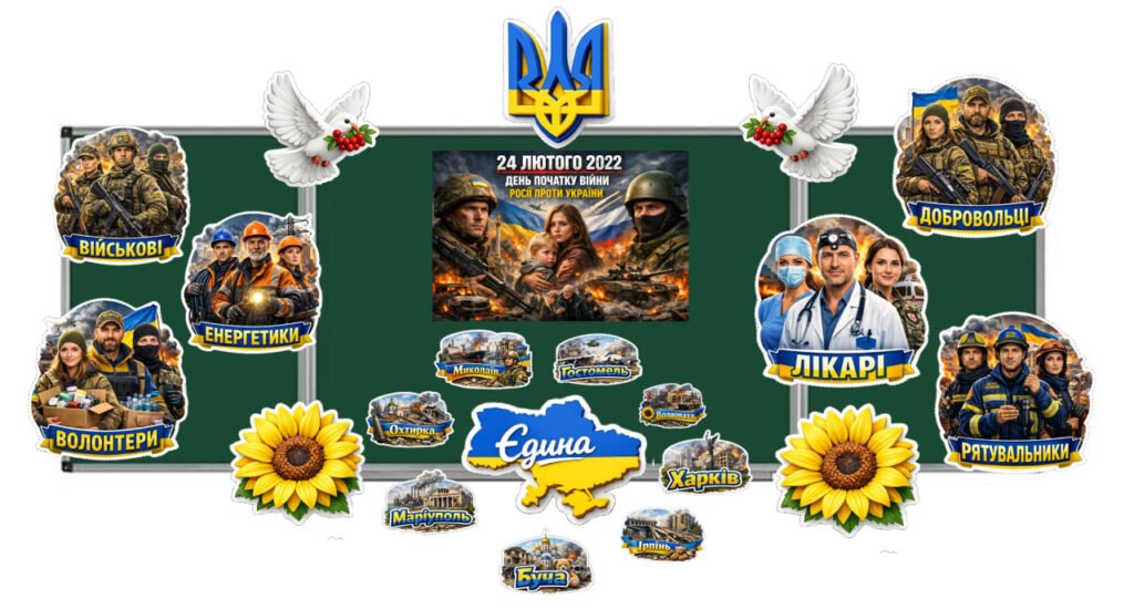 Головне зображення розробки: 🇺🇦 Оформлення дошки до Дня початку війни росії проти України 🇺🇦