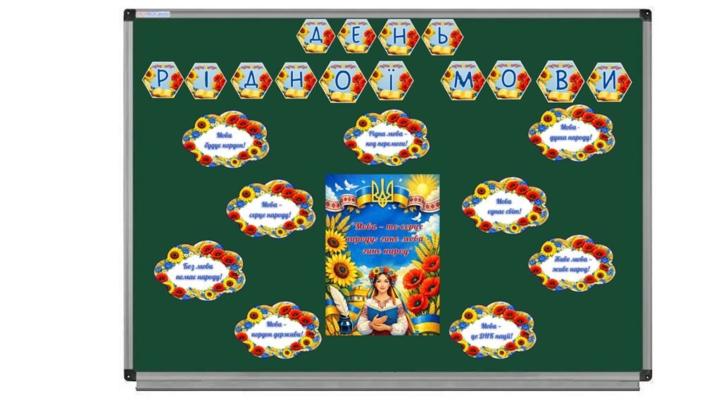 Головне зображення розробки: Оформлення дошки до Дня рідної мови
