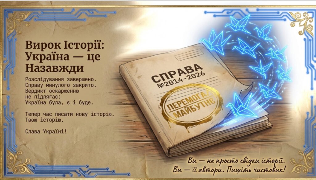 Головне зображення розробки: 24 лютого. ПРЕЗЕНТАЦІЯ-експедиція «Справа №2014–2026: Код нашої незламності» + ПОДАРУНОК!!!!!!!!